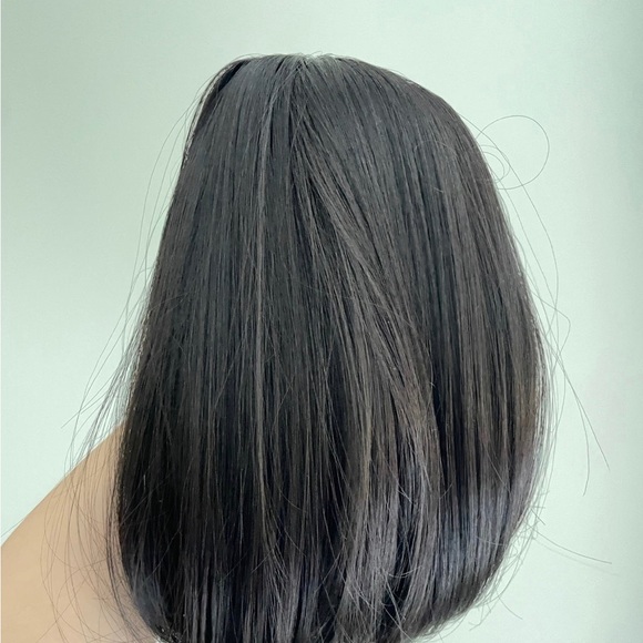 Short Straight Hair Wig Bob Hair Wig With Bangs - Picture 5 of 5